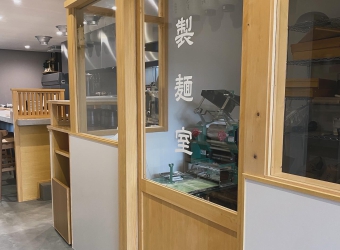 店内の製麺室